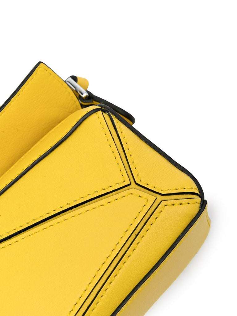 Yellow Puzzle Nano Leather Mini Bag