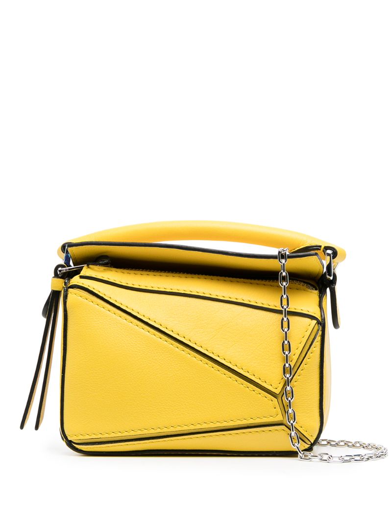 Yellow Puzzle Nano Leather Mini Bag