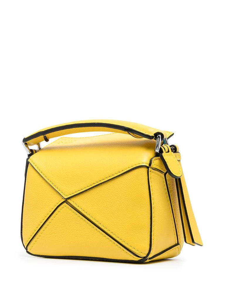 Yellow Puzzle Nano Leather Mini Bag