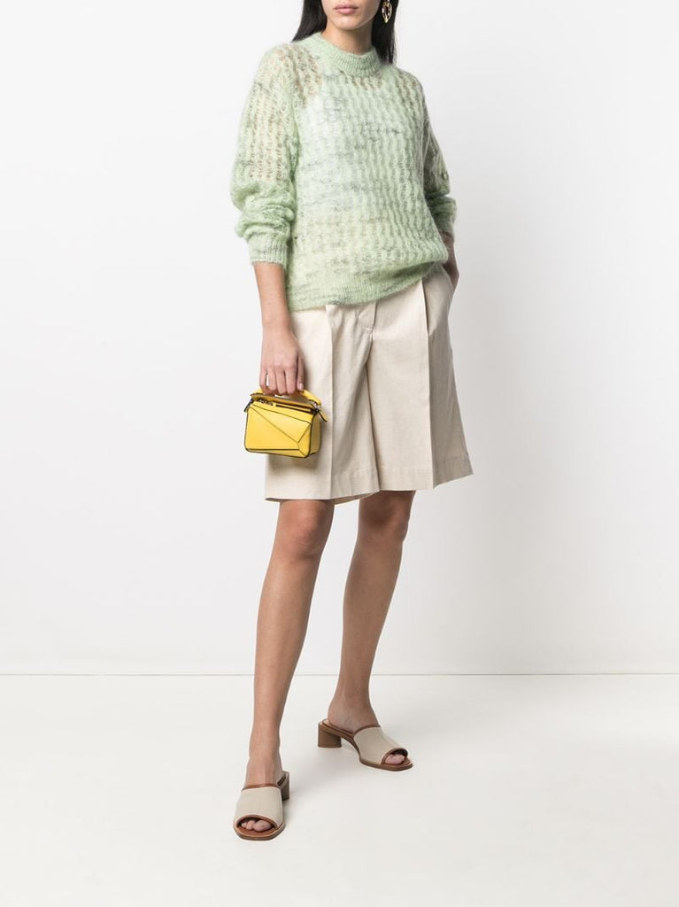 Yellow Puzzle Nano Leather Mini Bag