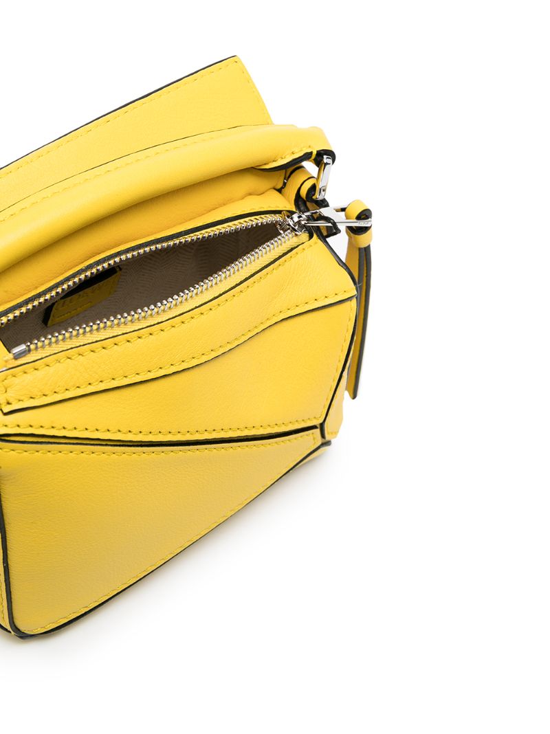 Yellow Puzzle Nano Leather Mini Bag