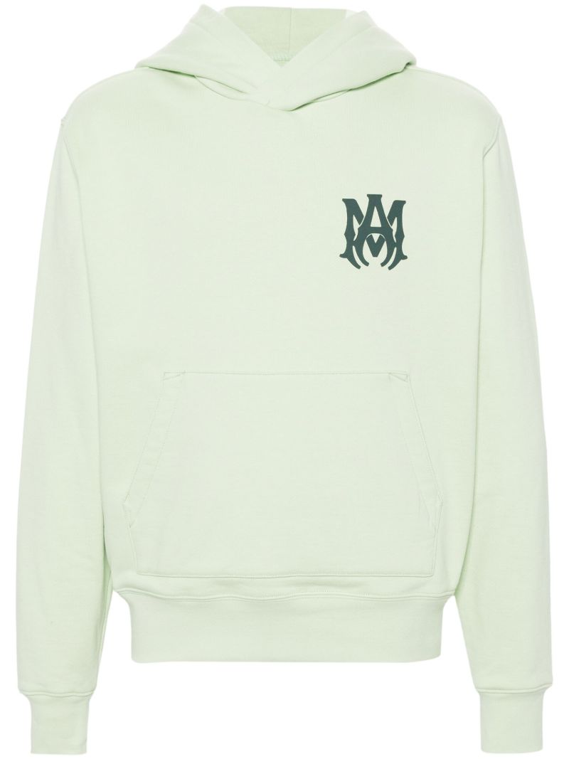 Green Monogram-print Cotton Hoodie