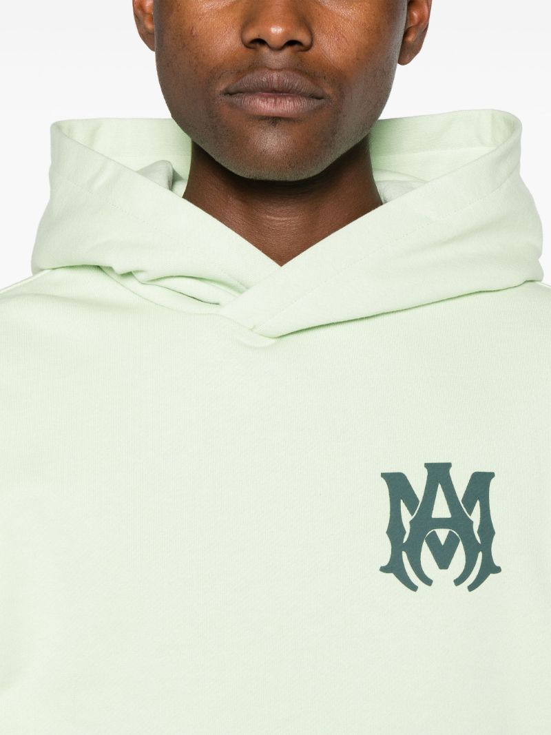 Green Monogram-print Cotton Hoodie