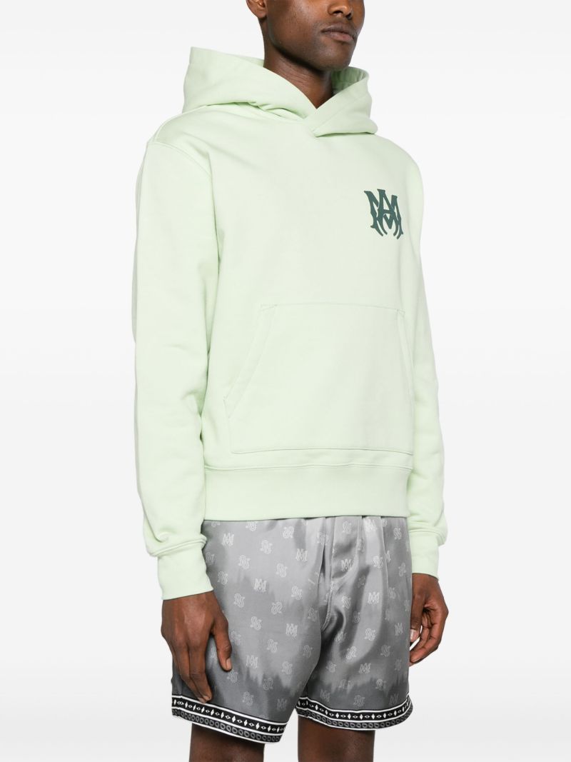 Green Monogram-print Cotton Hoodie