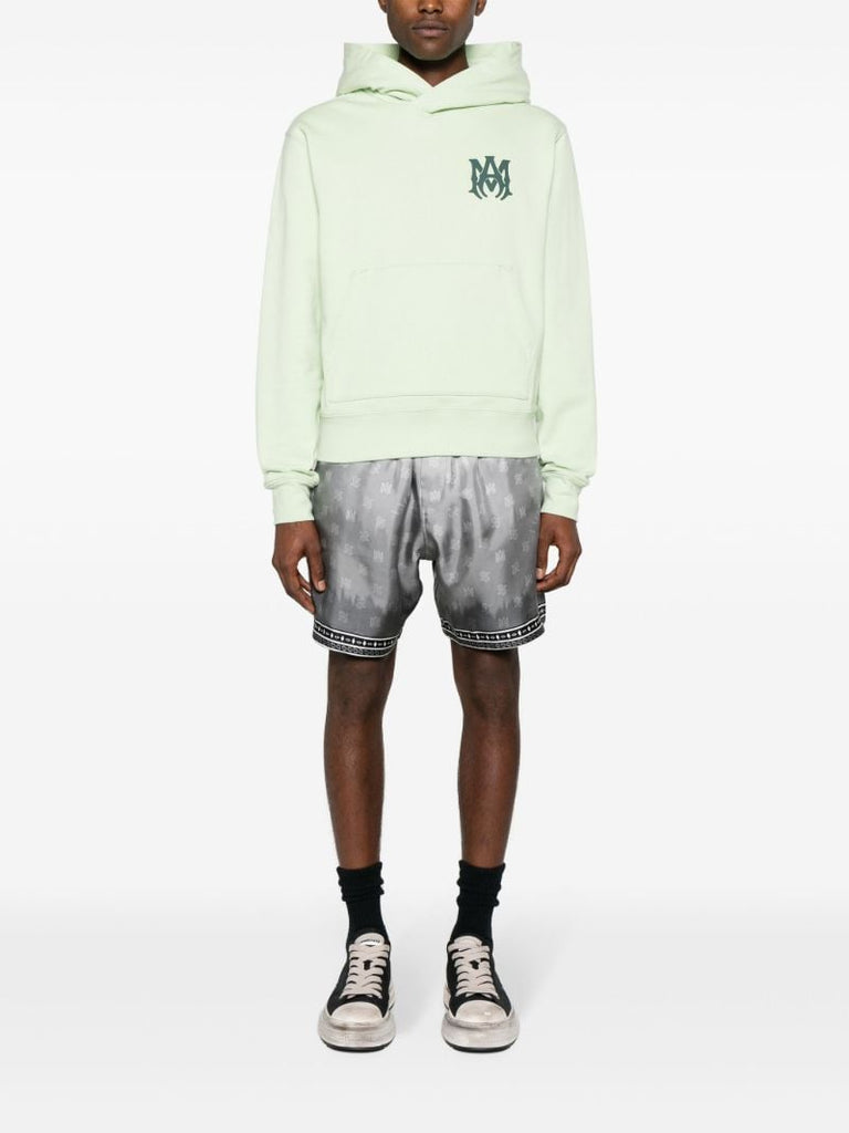 Green Monogram-print Cotton Hoodie