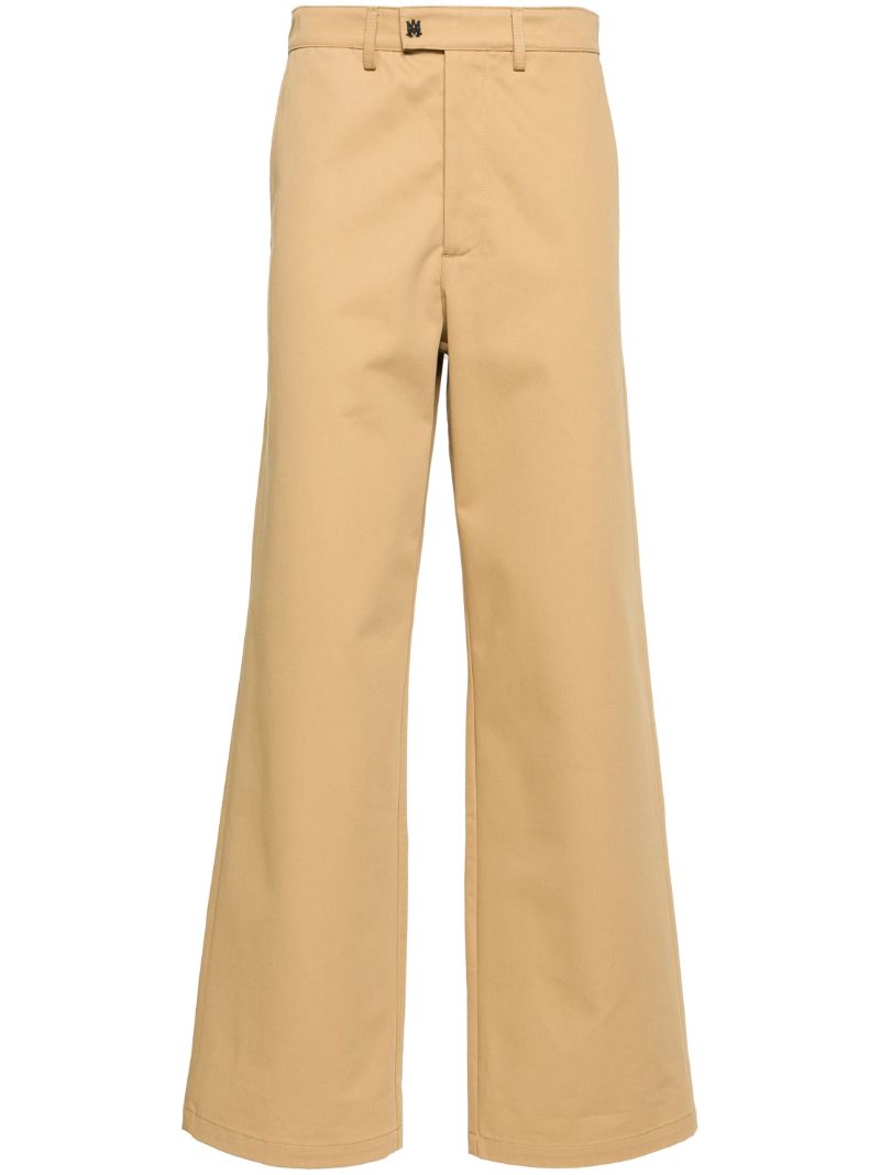 Brown Cotton Wide Leg Trousers