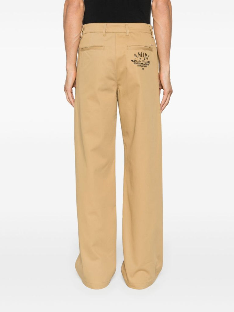 Brown Cotton Wide Leg Trousers