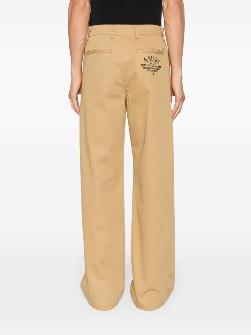 Brown Cotton Wide Leg Trousers