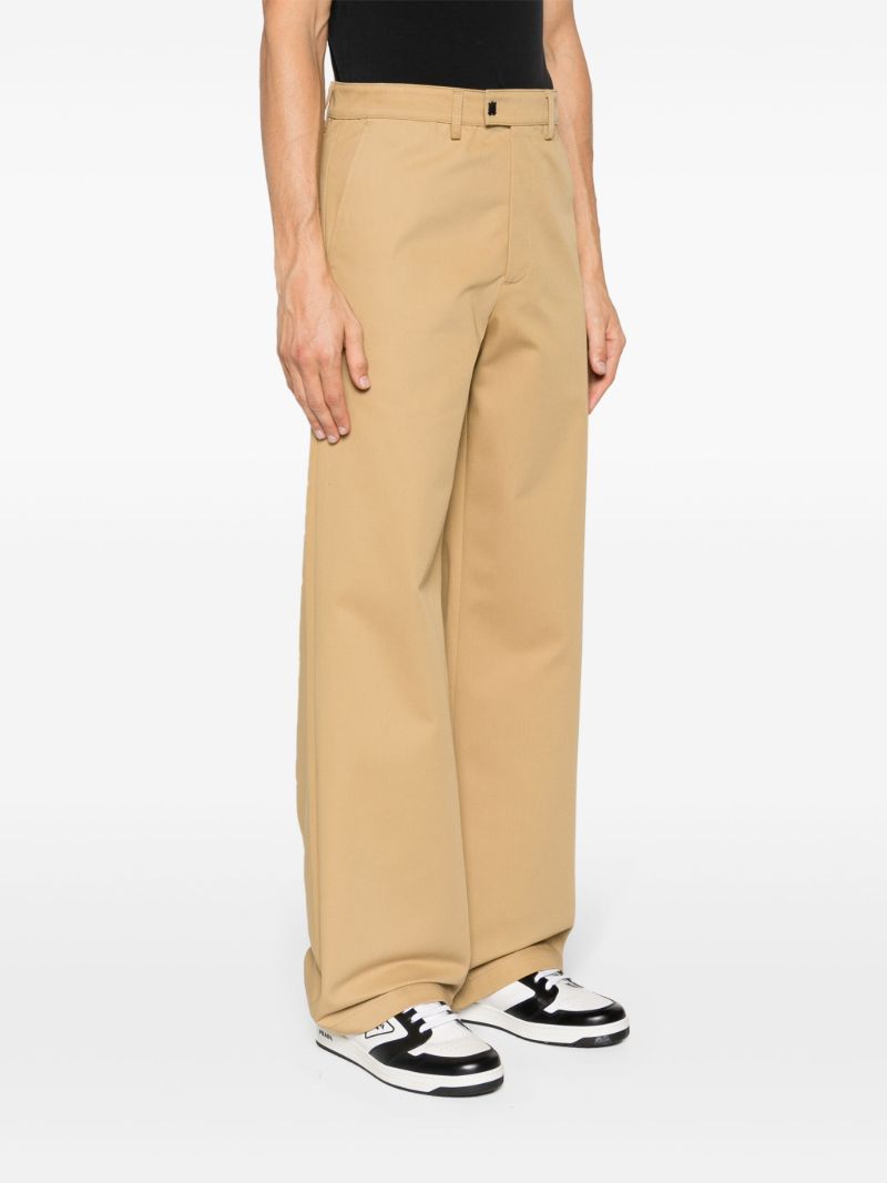 Brown Cotton Wide Leg Trousers