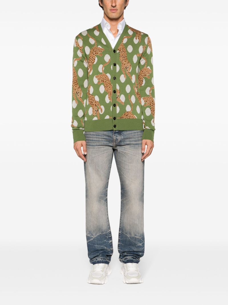 Blue Straight Leg Faded Jeans