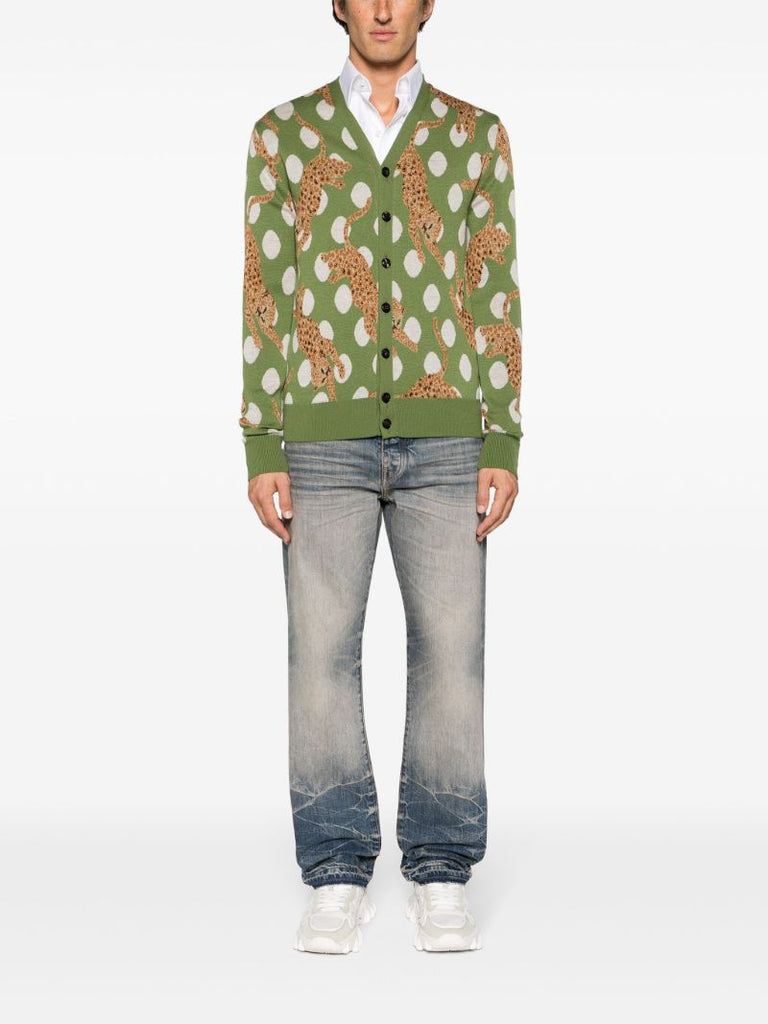 Blue Straight Leg Faded Jeans