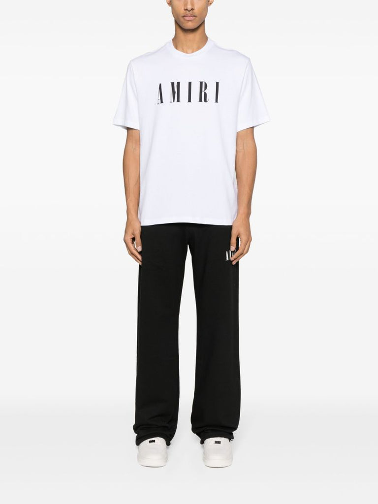 Black Wide-leg Cotton Track Pants