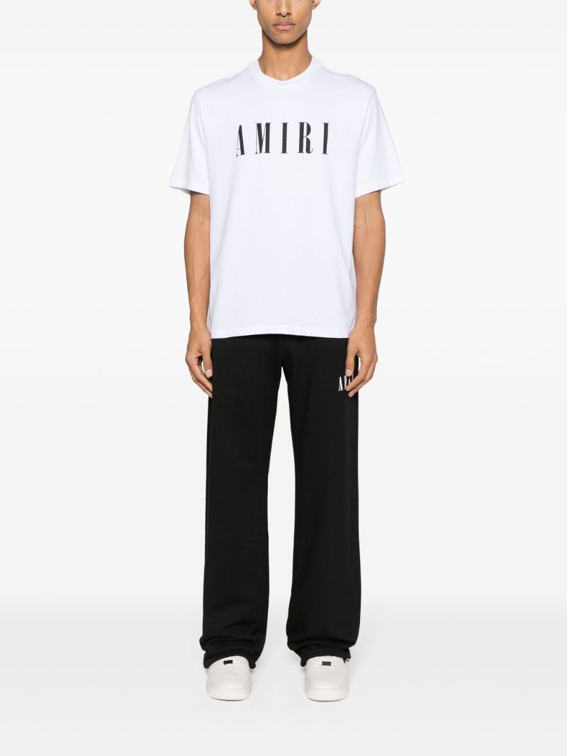 Black Wide-leg Cotton Track Pants