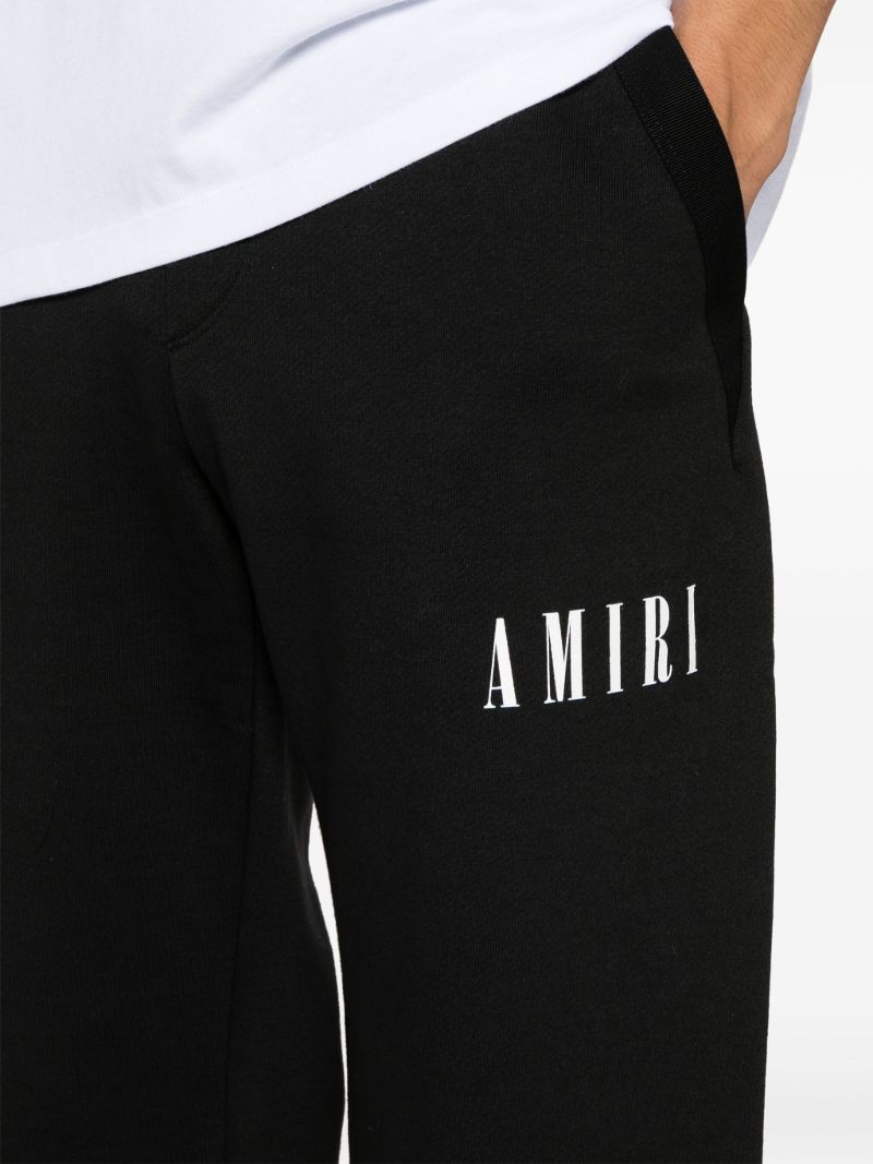 Black Wide-leg Cotton Track Pants