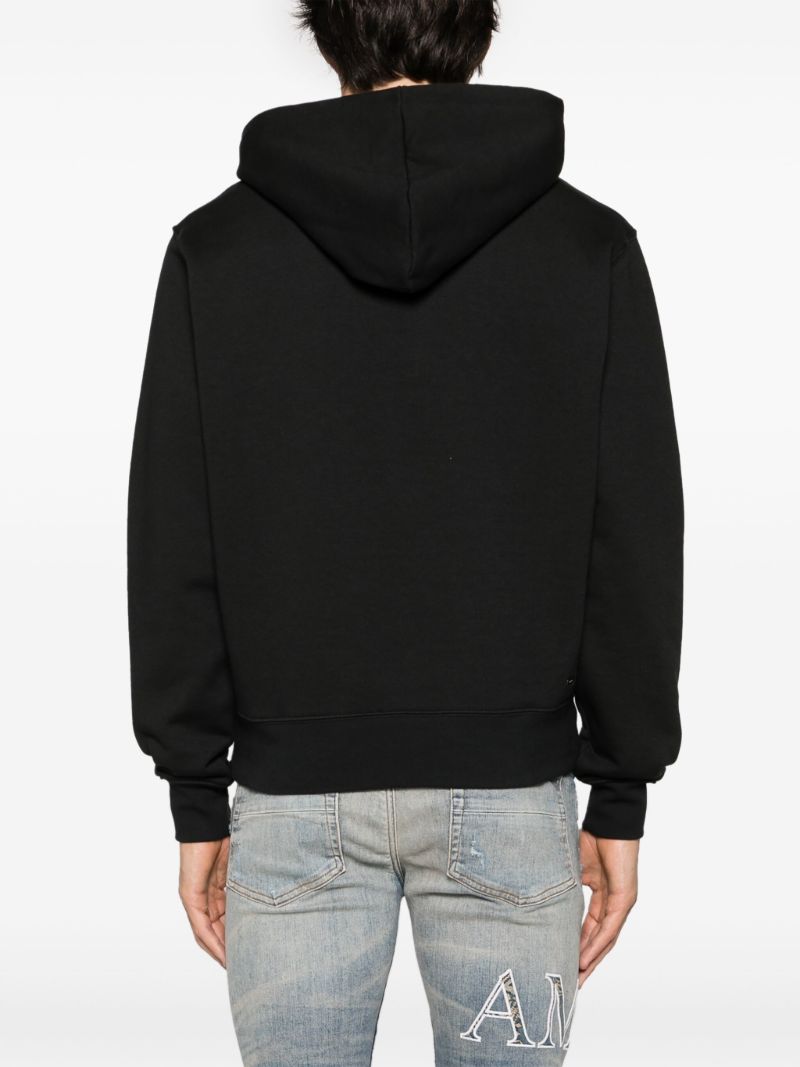 Black Logo AppliquÃ_x0083_Â© Cotton Hoodie