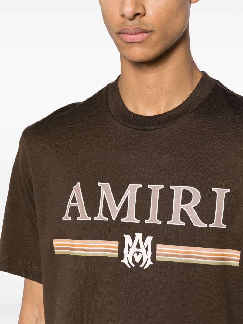 Brown Logo-print Cotton T-shirt