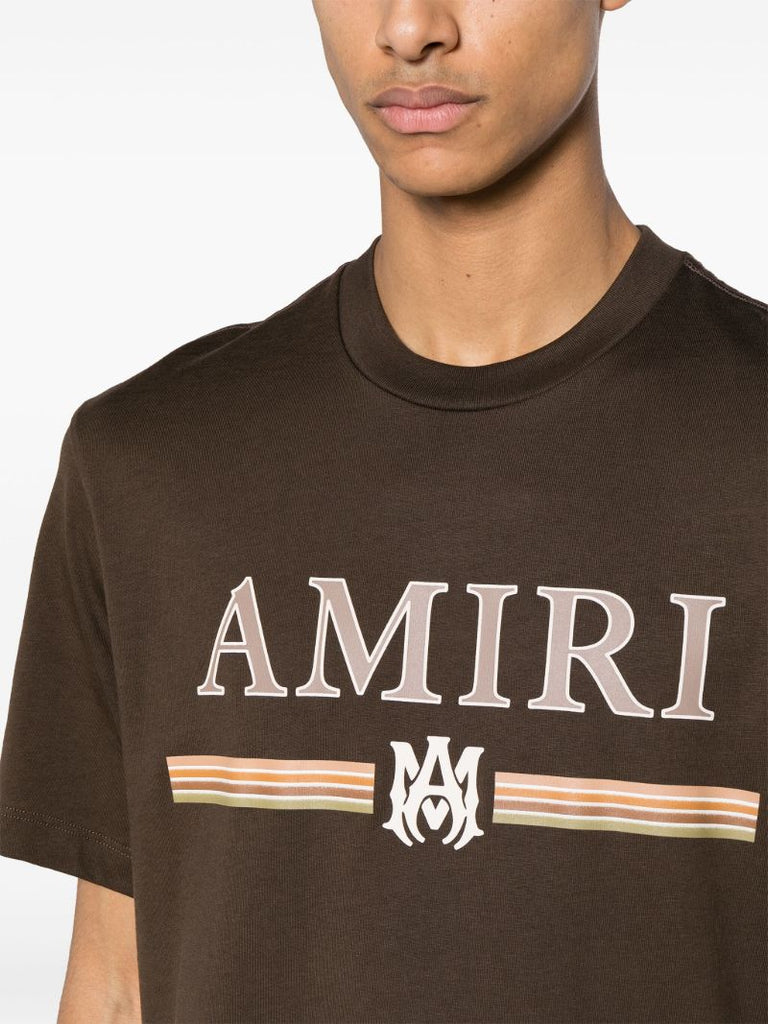 Brown Logo-print Cotton T-shirt