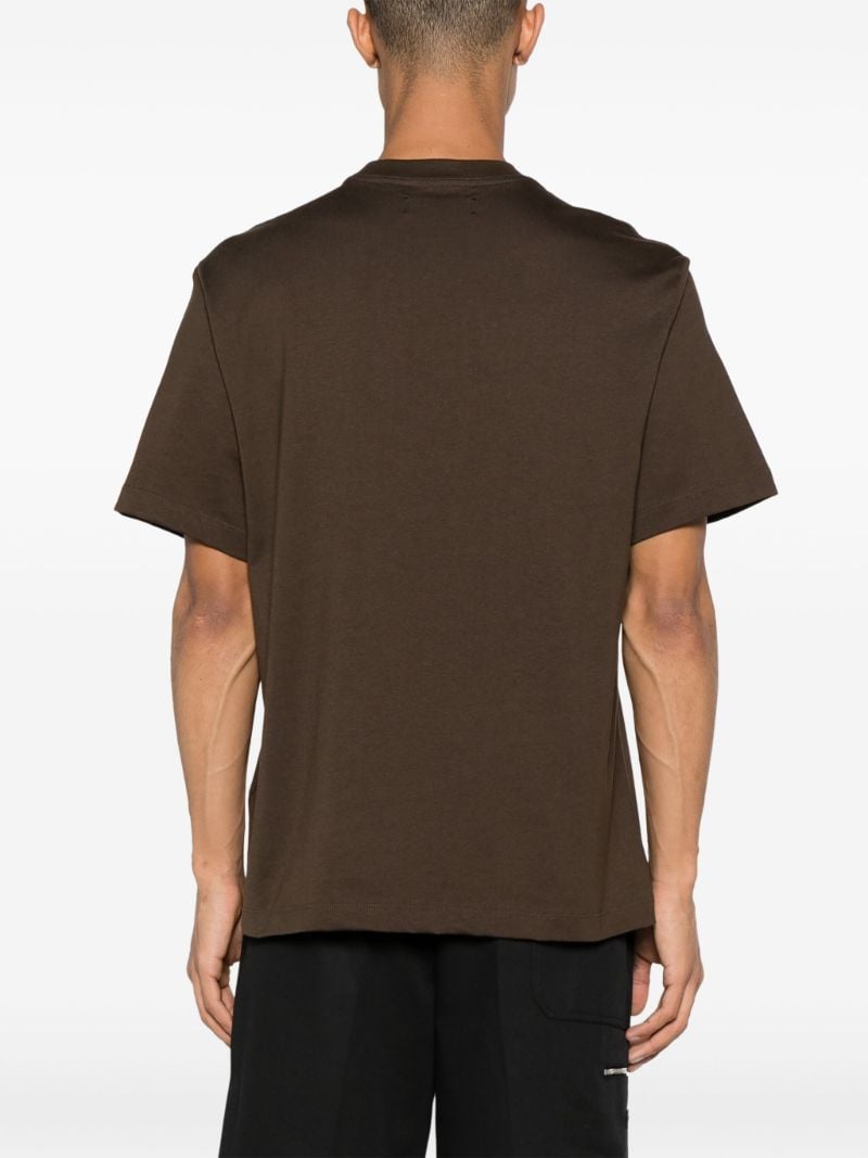 Brown Logo-print Cotton T-shirt