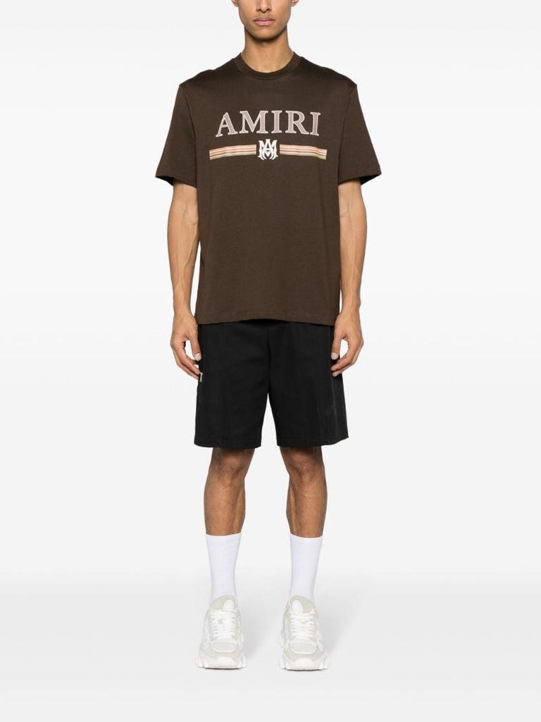 Brown Logo-print Cotton T-shirt