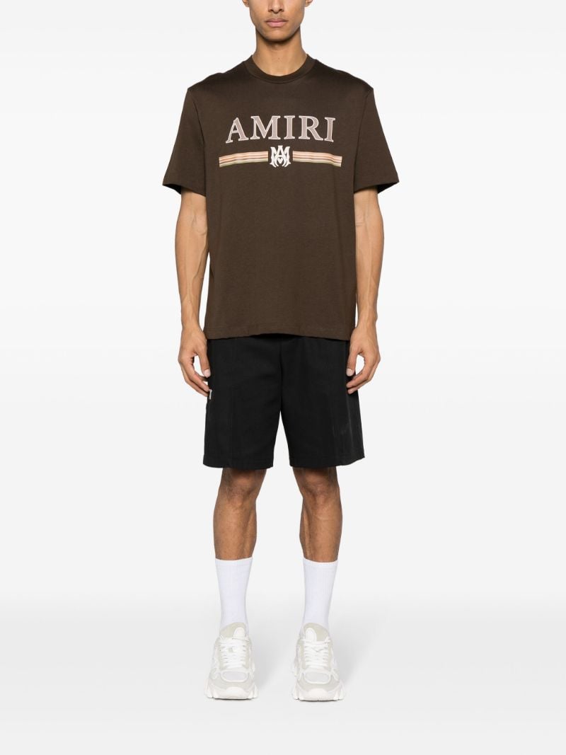 Brown Logo-print Cotton T-shirt