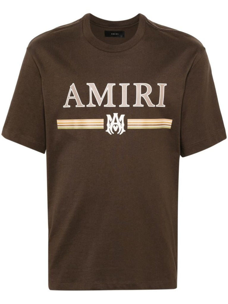 Brown Logo-print Cotton T-shirt