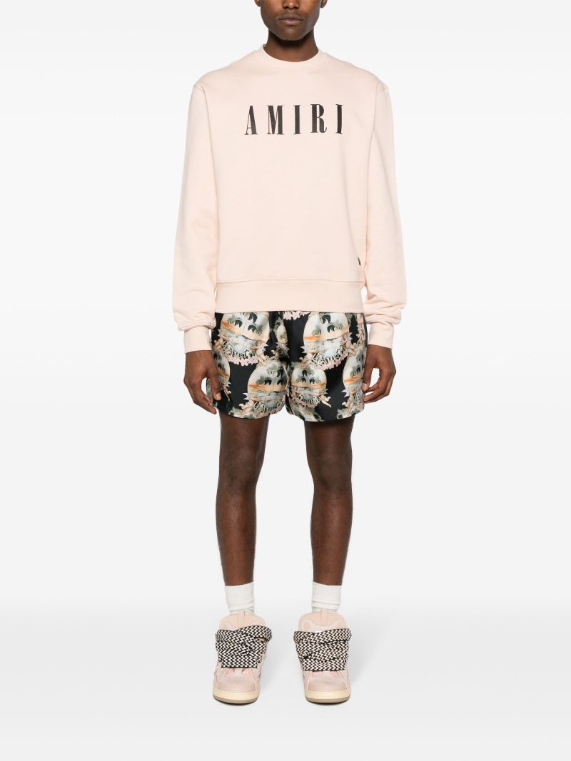 Black Logo-print Silk Shorts