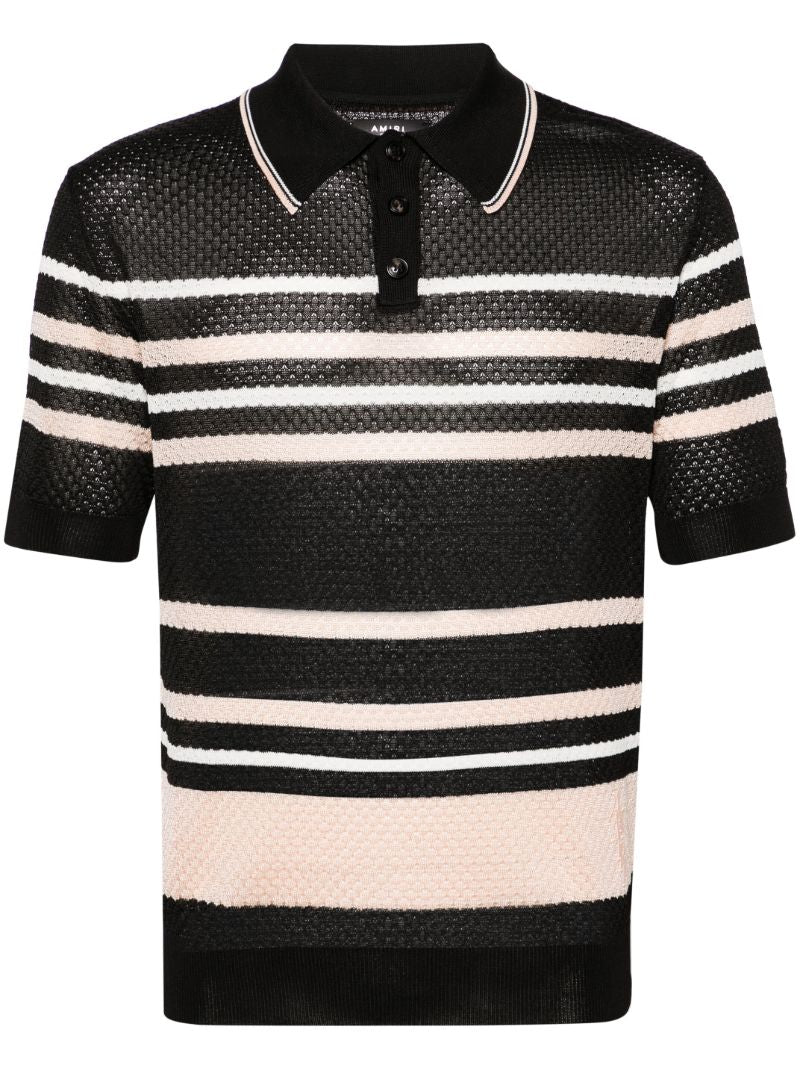 Black Striped Polo Shirt