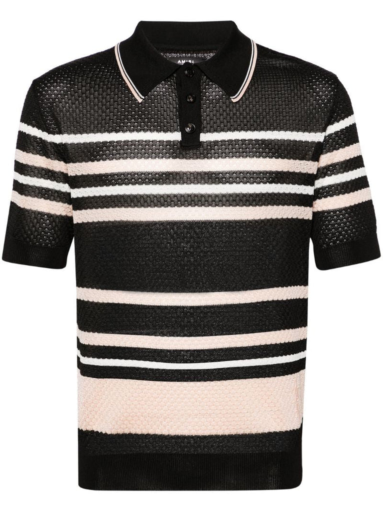 Black Striped Polo Shirt