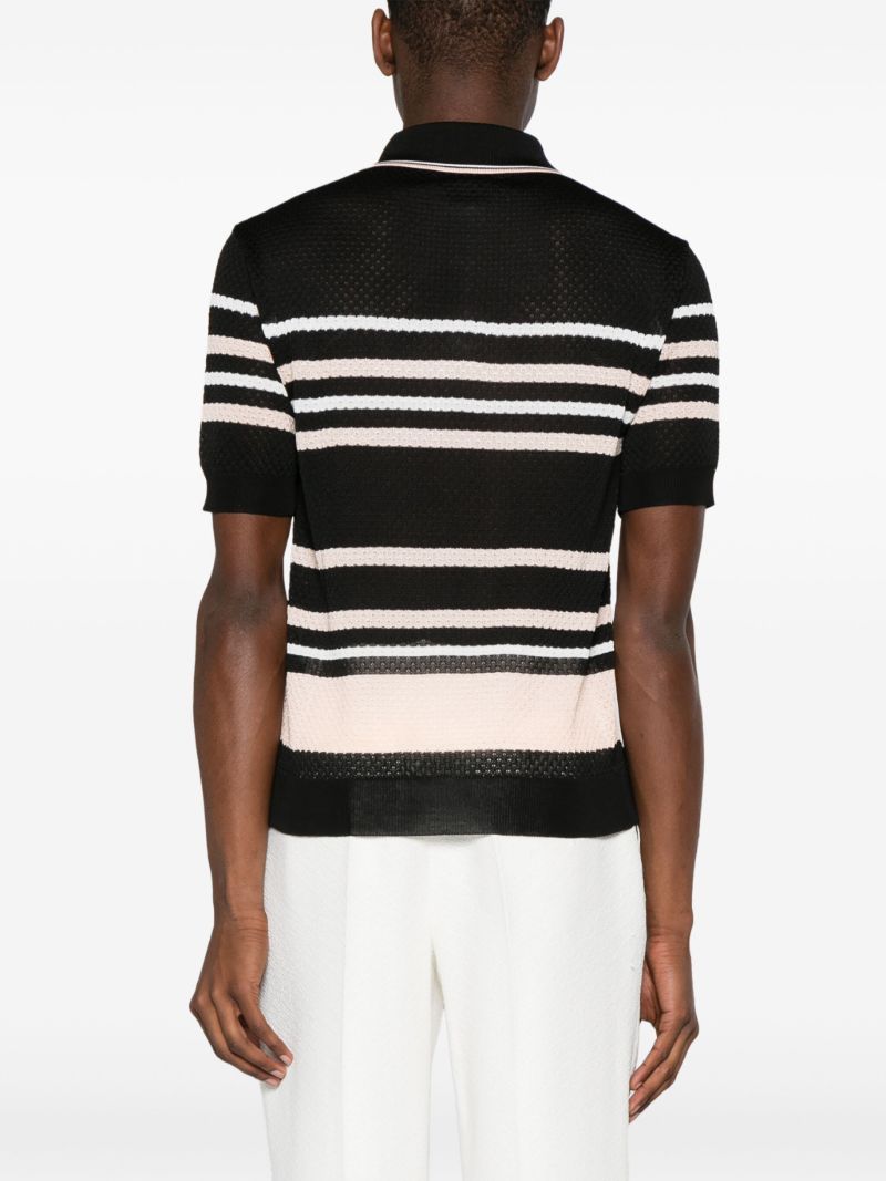 Black Striped Polo Shirt