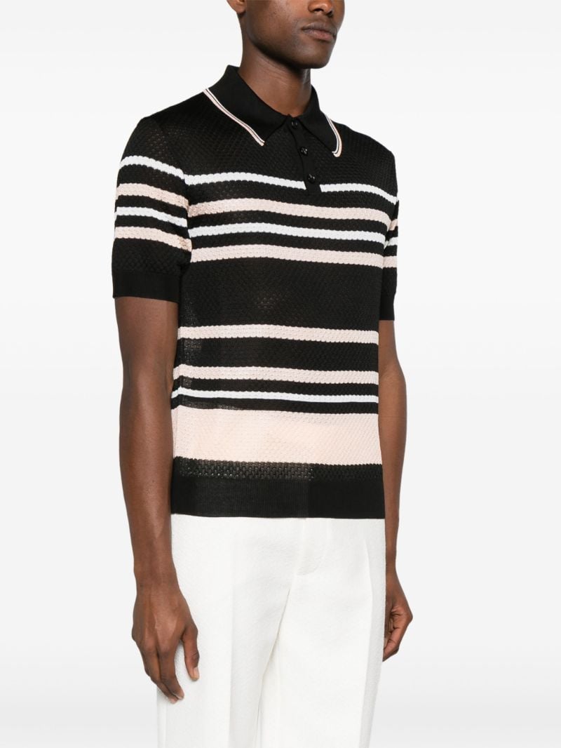 Black Striped Polo Shirt