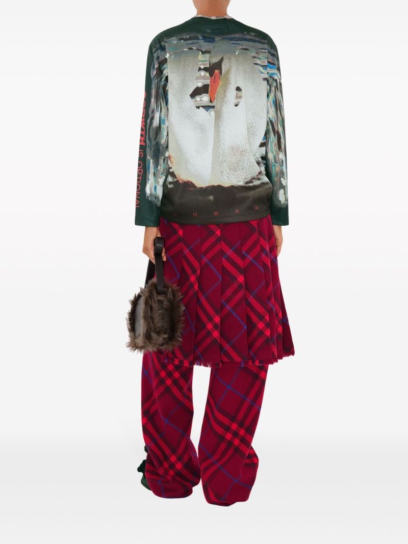 Red Check Wool Trousers