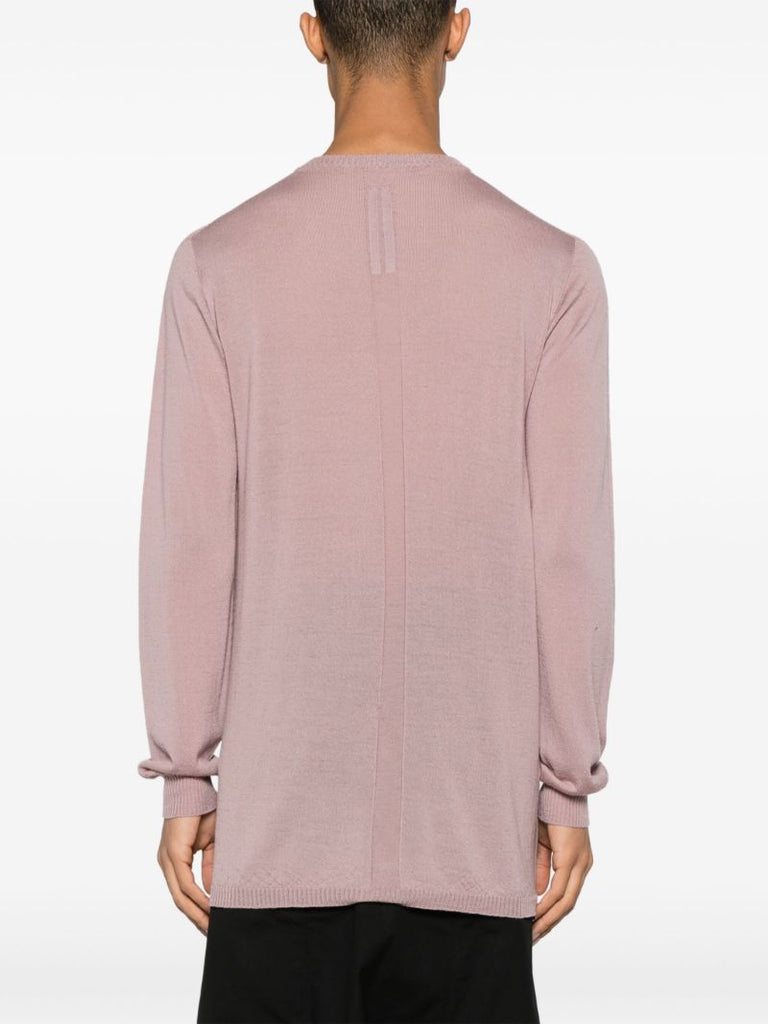 Pink Fine-knit Virgin Wool Sweater