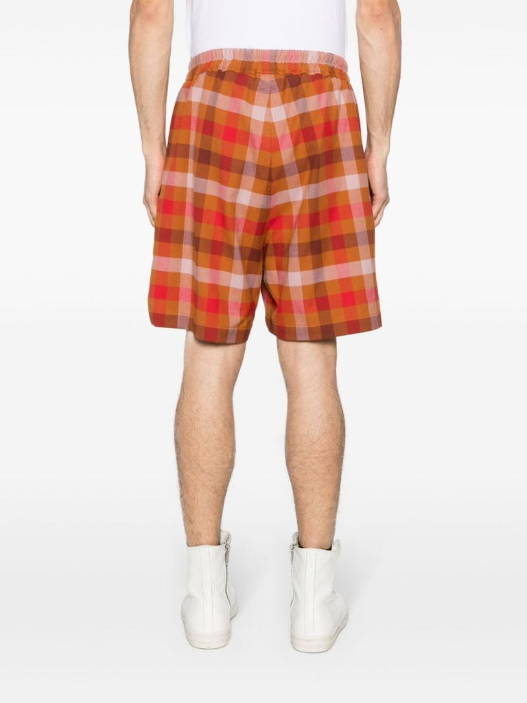 Multicolour Checkered Cotton Shorts