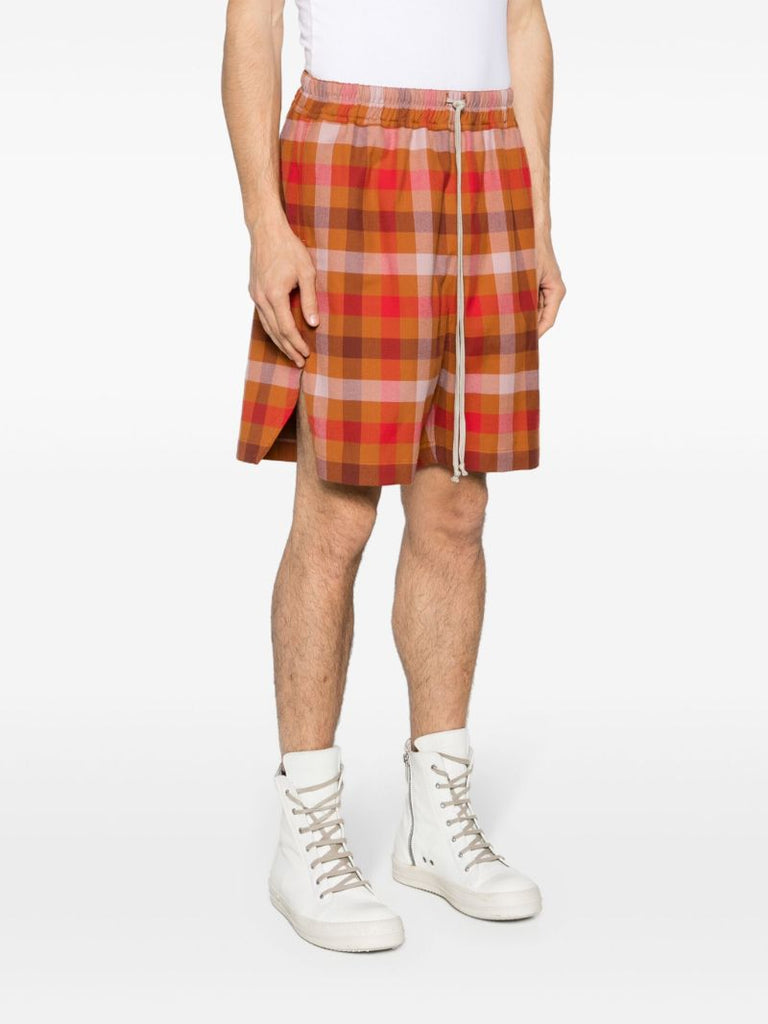 Multicolour Checkered Cotton Shorts