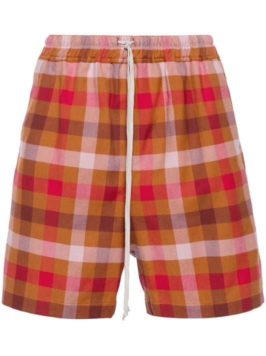 Multicolour Checkered Cotton Shorts