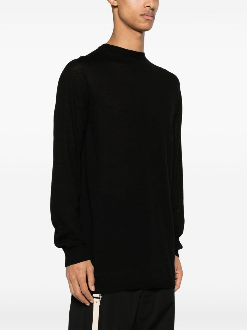 Black Fine-knit Virgin Wool Sweater