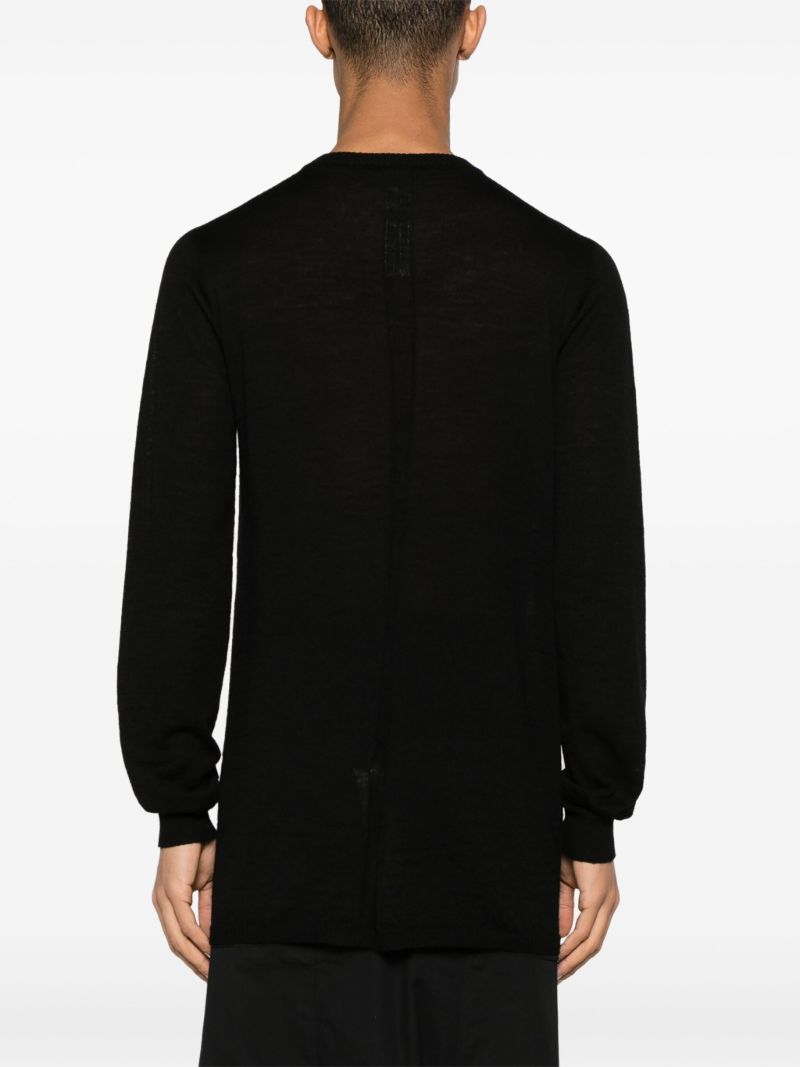 Black Fine-knit Virgin Wool Sweater