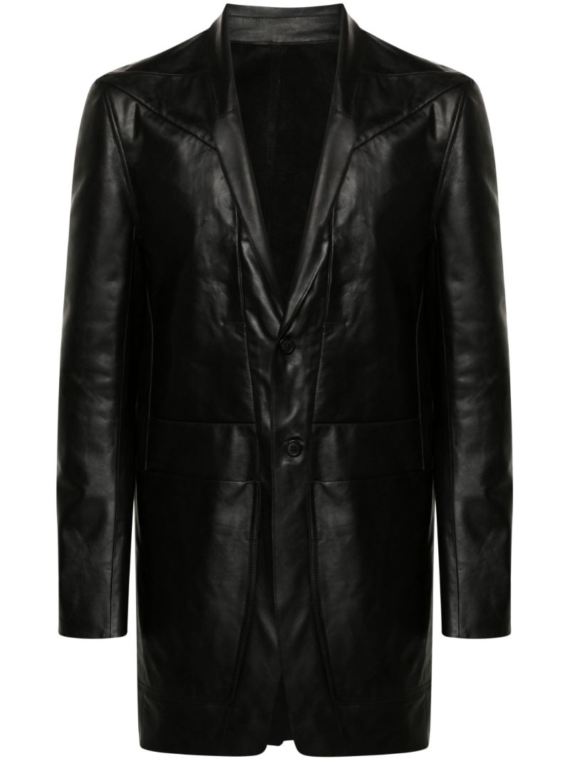 Black Lido Leather Blazer