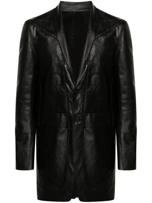 Black Lido Leather Blazer