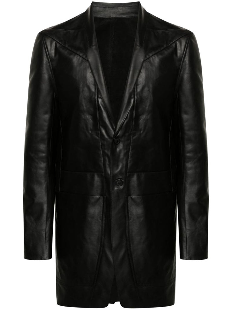 Black Lido Leather Blazer