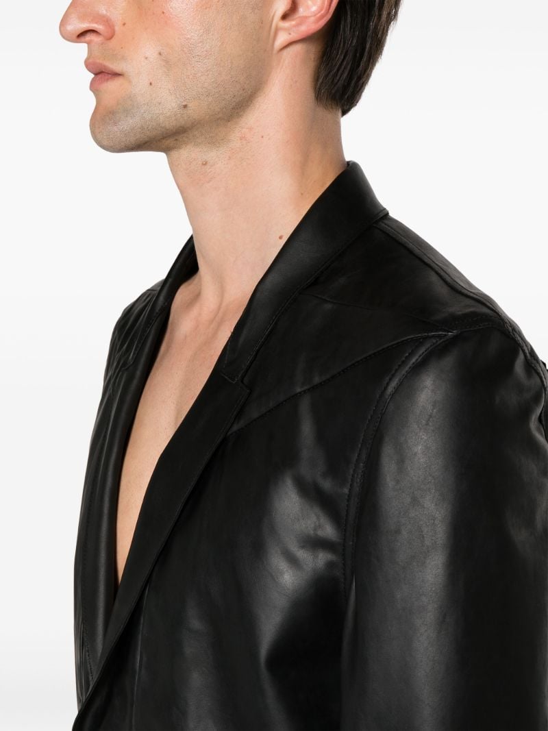 Black Lido Leather Blazer