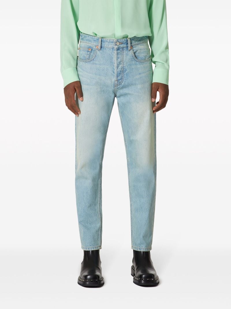 Blue Tapered Jeans