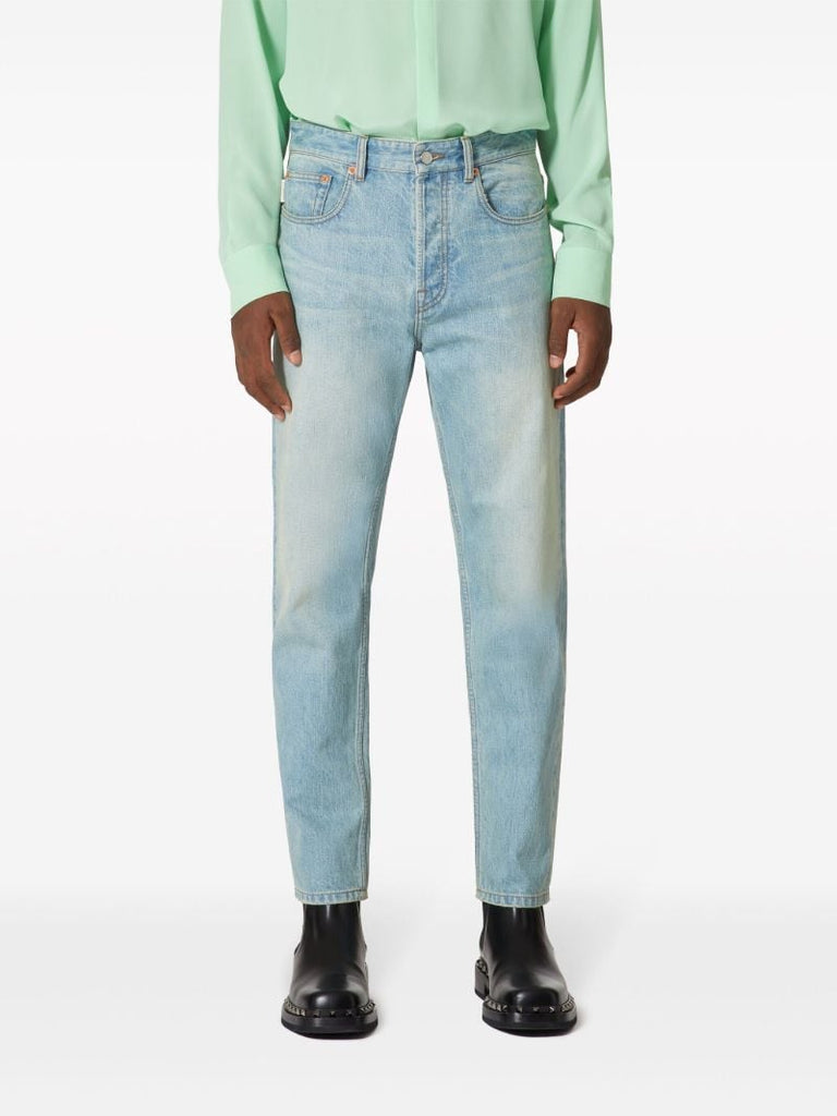 Blue Tapered Jeans