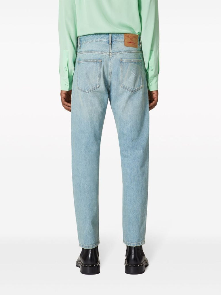 Blue Tapered Jeans
