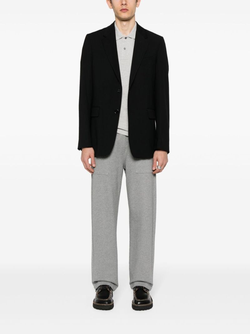 Black Twill Single-breasted Blazer