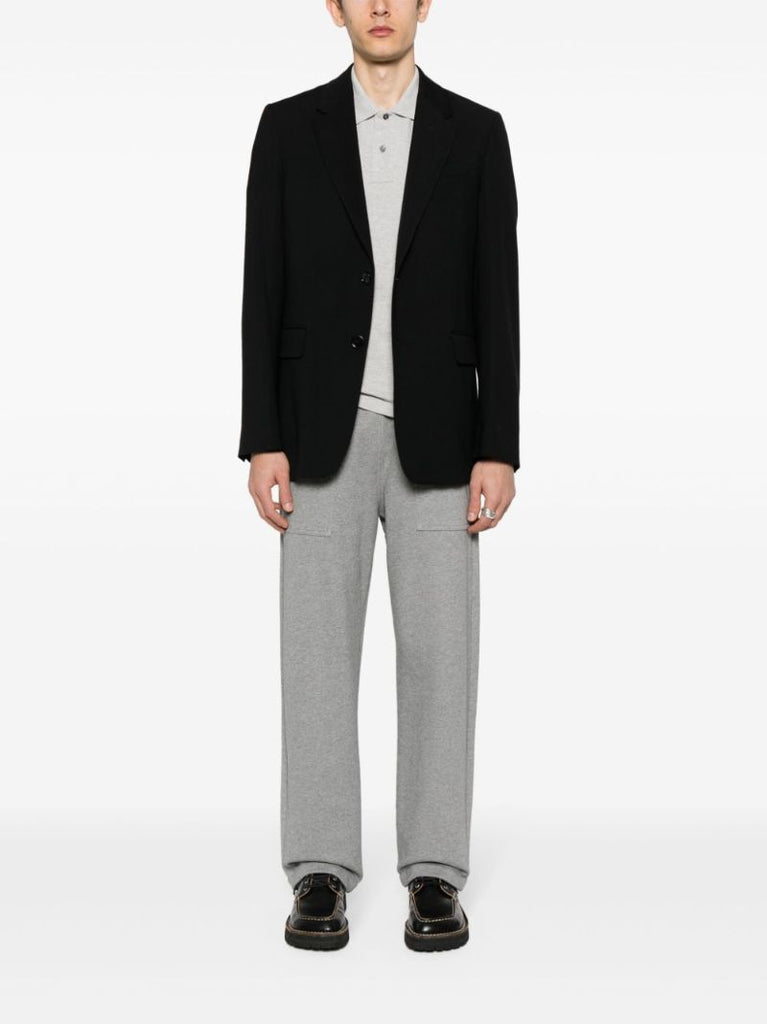Black Twill Single-breasted Blazer