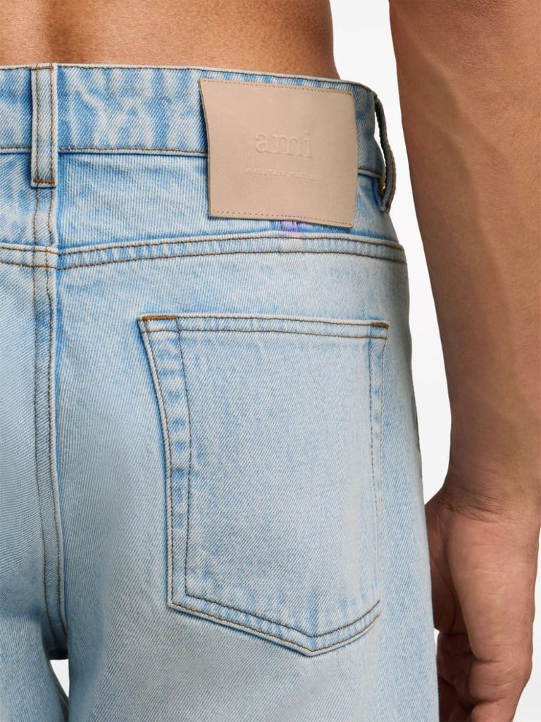 Blue Straight-leg Jeans