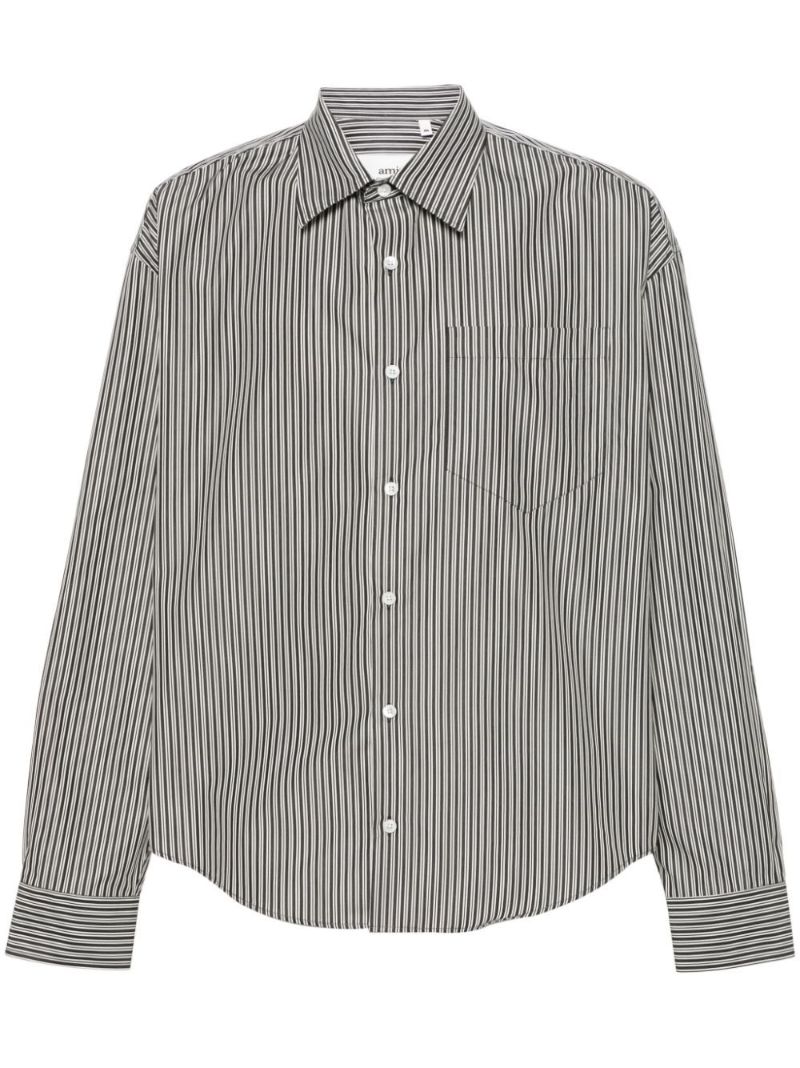 Black Ami De Coeur Striped Cotton Shirt