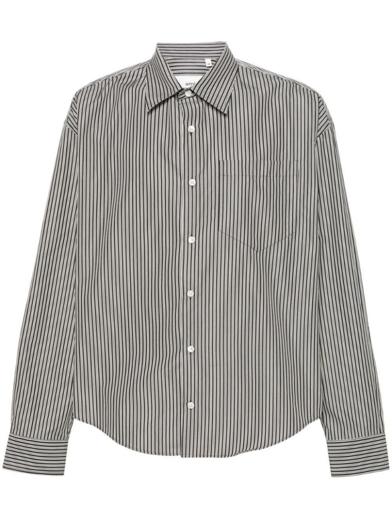 Black Ami De Coeur Striped Cotton Shirt