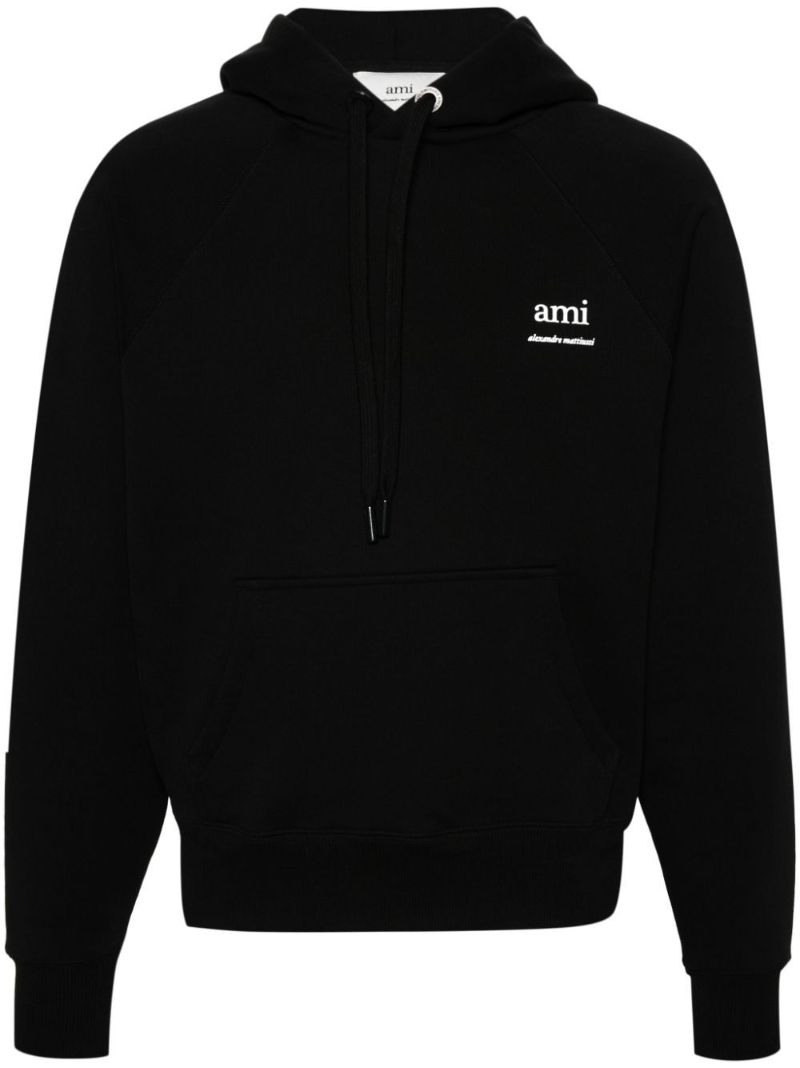 Black Logo Print Hoodie